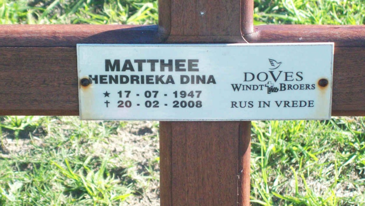 MATTHEE Hendrika Dina 1947-2008