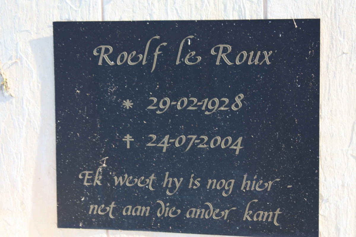 ROUX Roelf, le 1928-2004