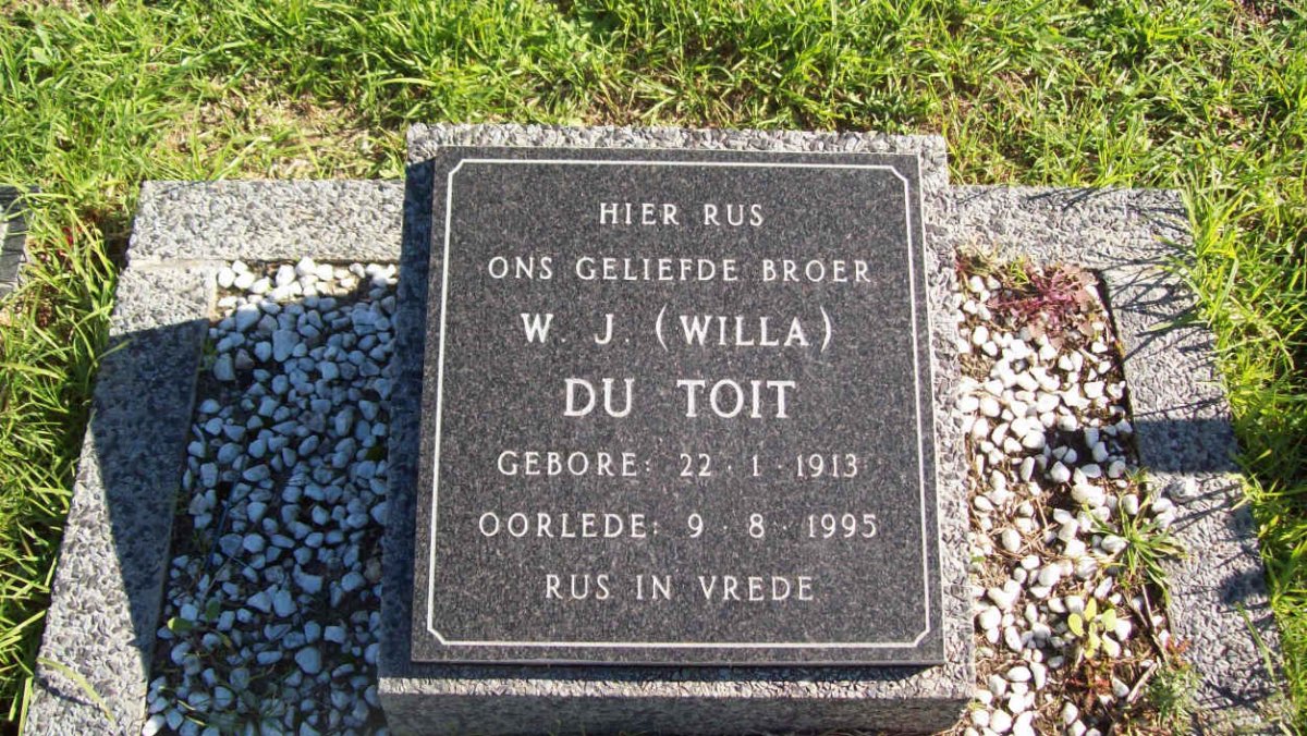 TOIT W.J., du 1913-1995
