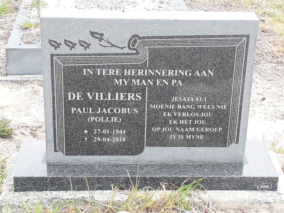 VILLIERS Paul Jacobus, de 1944-2018