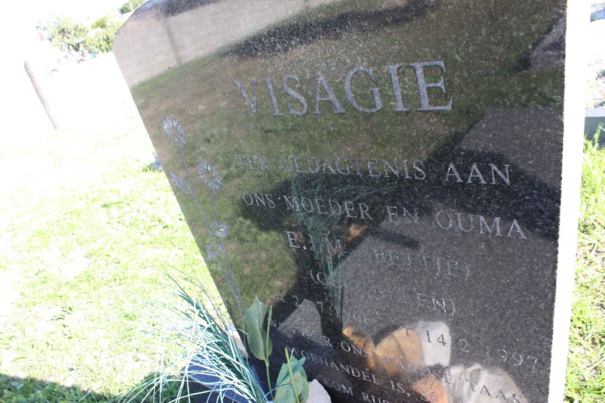 VISAGIE E.J.M. nee ALLEN 1906-1997