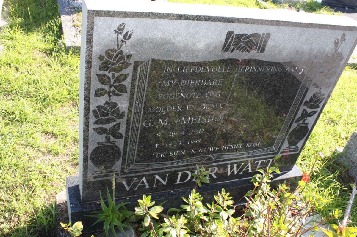 WATT G.M., van der 1942-1998