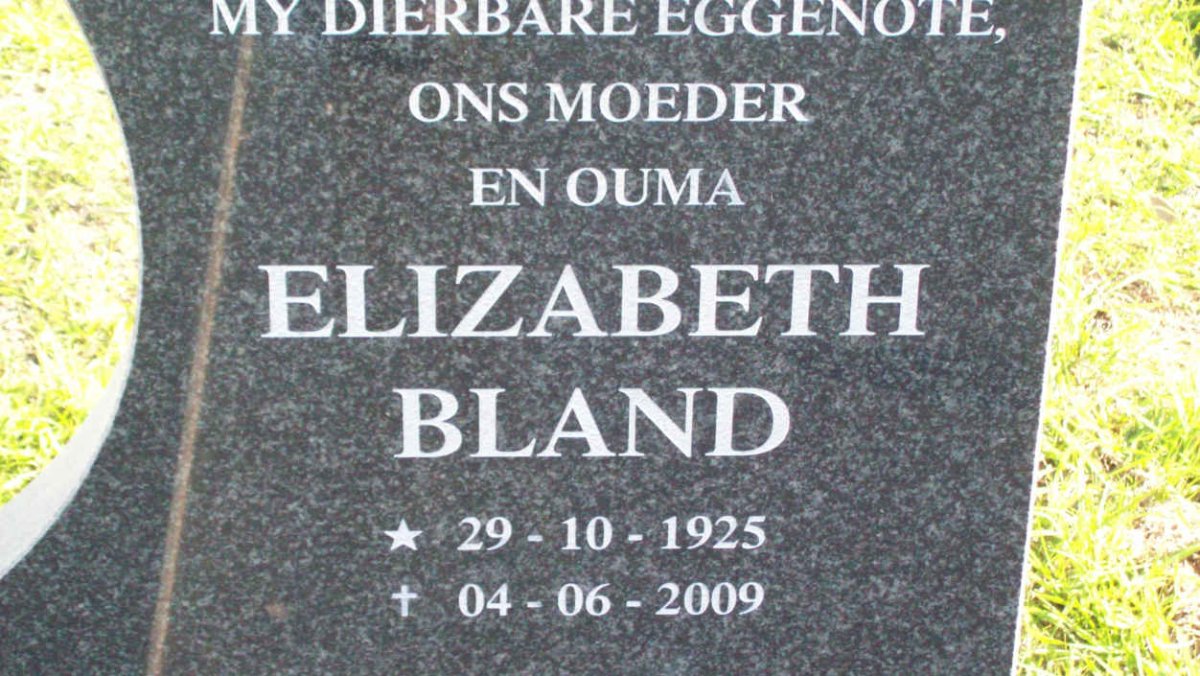 WET Hendrik Christoffel, de 1920-1999 &amp; Elizabeth Bland 1925-2009