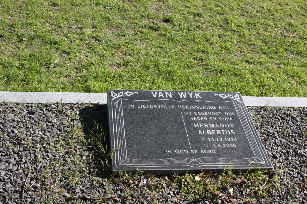 WYK Hermanus Albertus, van 1924-2000