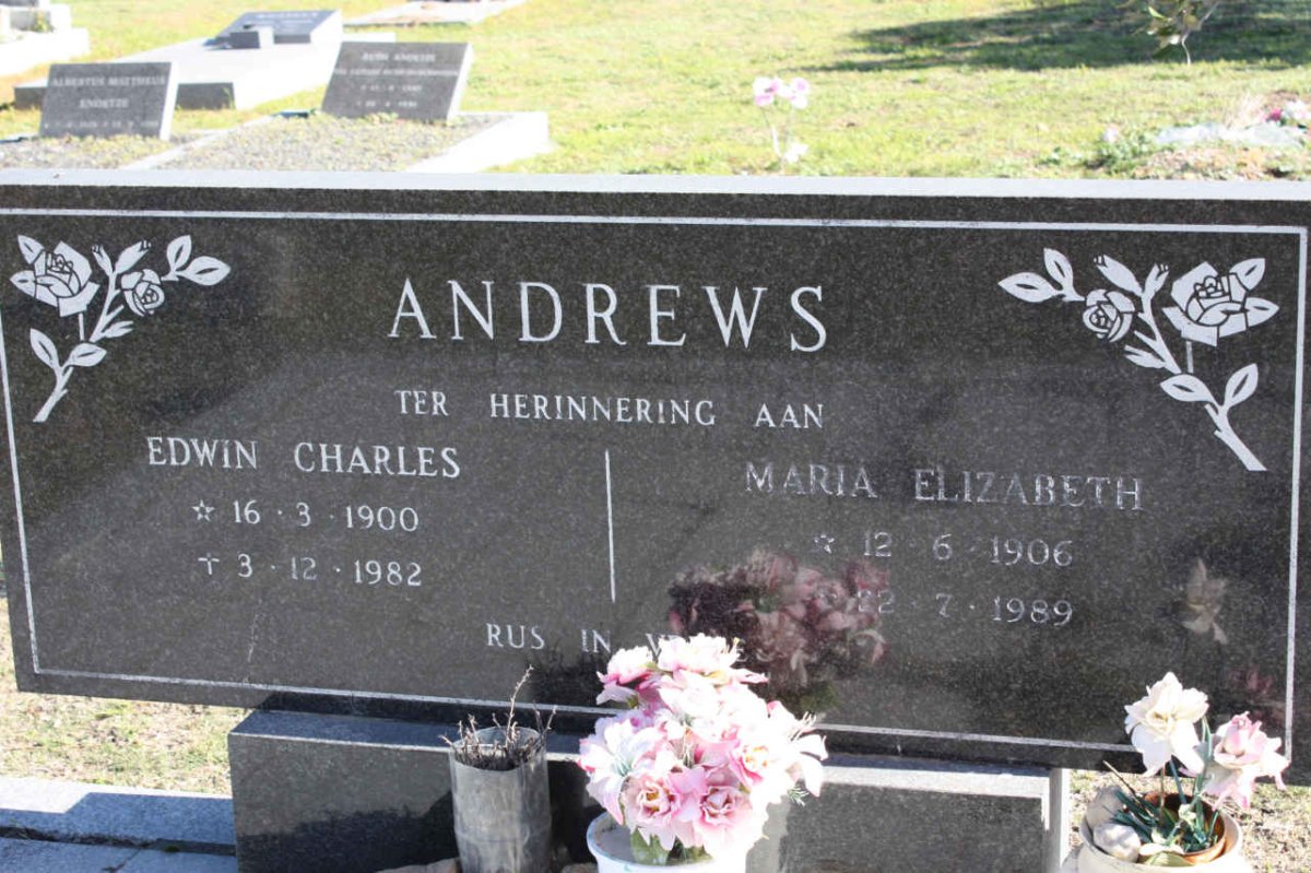 ANDREWS Edwin Charles 1900-1982 &amp; Maria Elizabeth 1906-1989