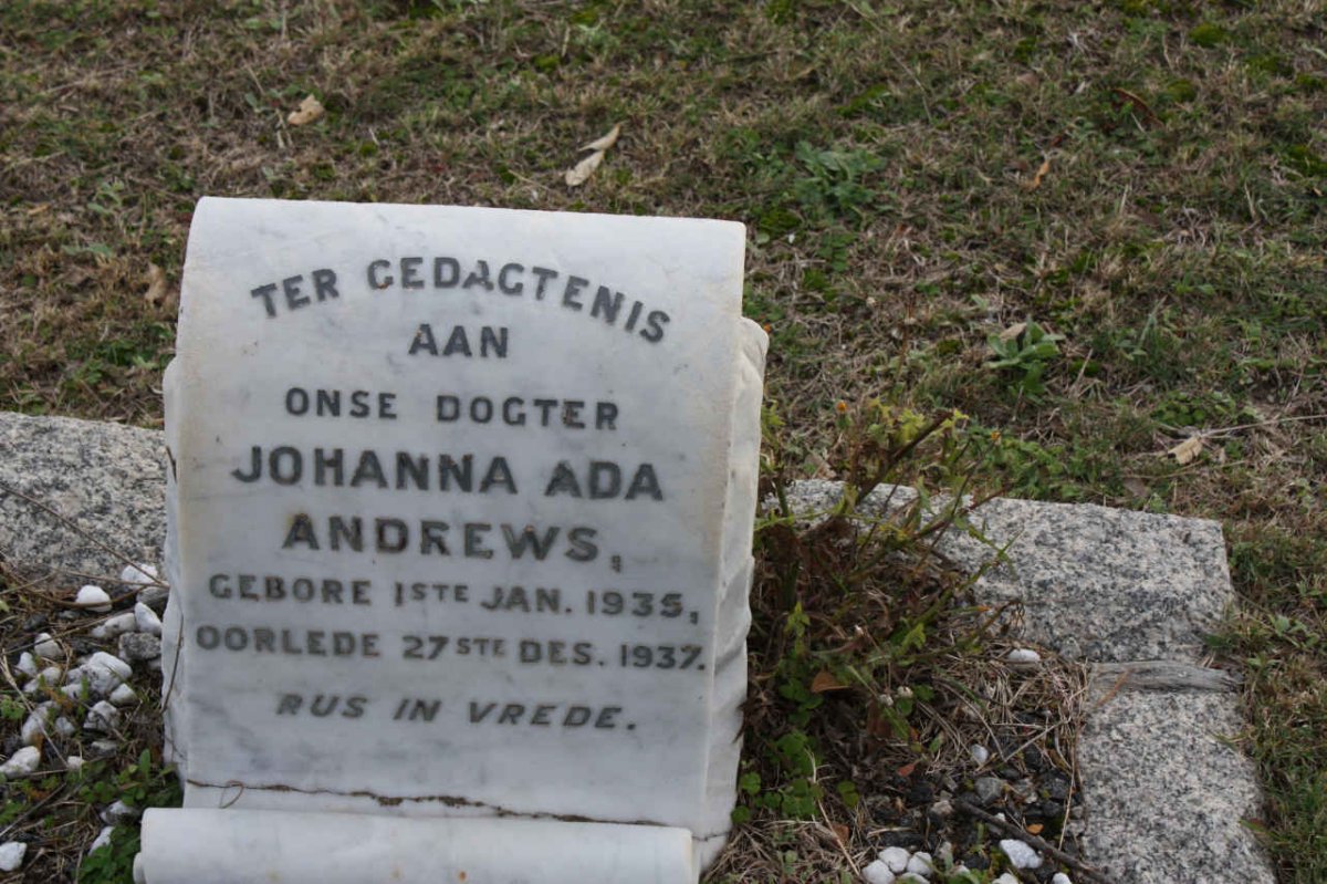 ANDREWS Johanna Ada 1935-1937