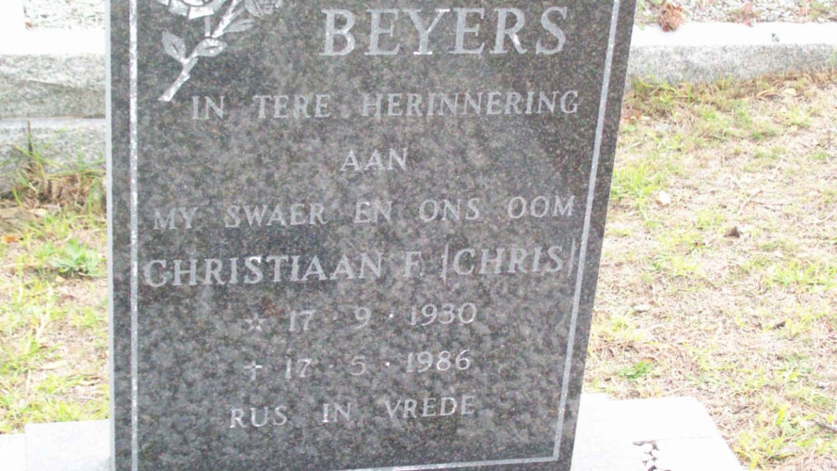 BEYERS Christiaan F. 1930-1986