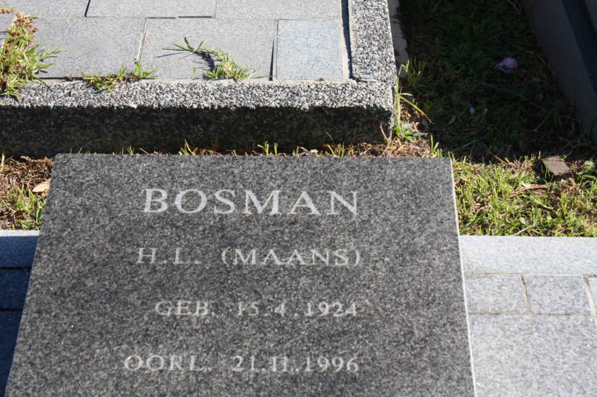 BOSMAN H.L. 1924-1996