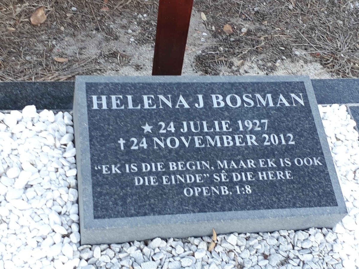 BOSMAN Helena J. 1927-2012