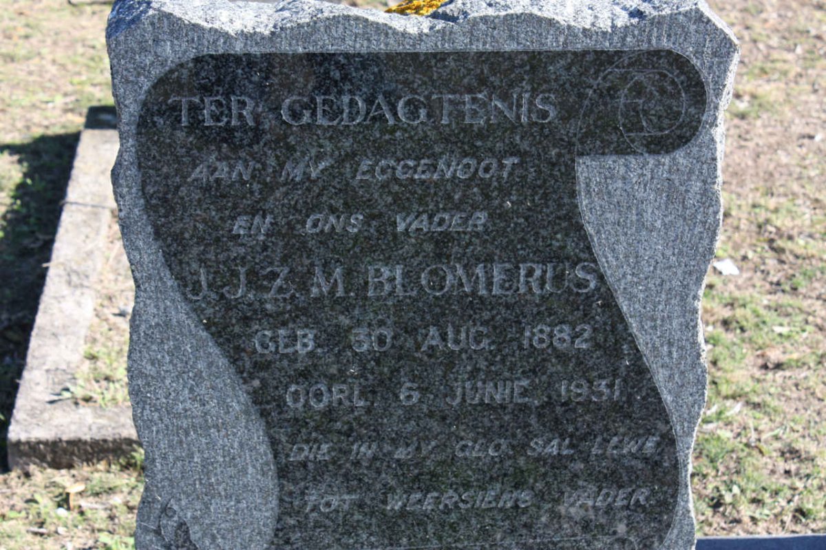 BLOMERUS J.J.Z.M. 1882-1931