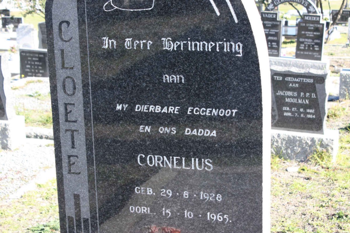 CLOETE Cornelius 1928-1965