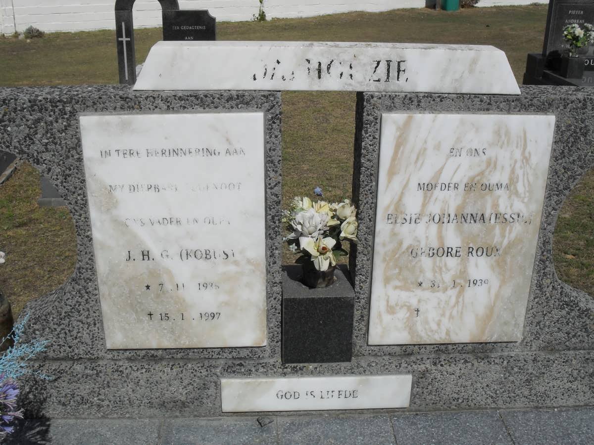 DALHOUZIE Jacobus Hendrik Gerhardus 1935-1997 & Elsie Johanna ROUX 1939-