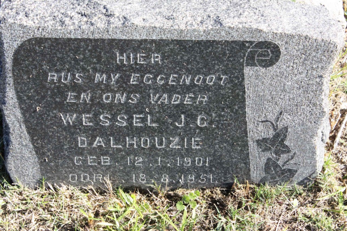 DALHOUZIE Wessel J.C. 1901-1951