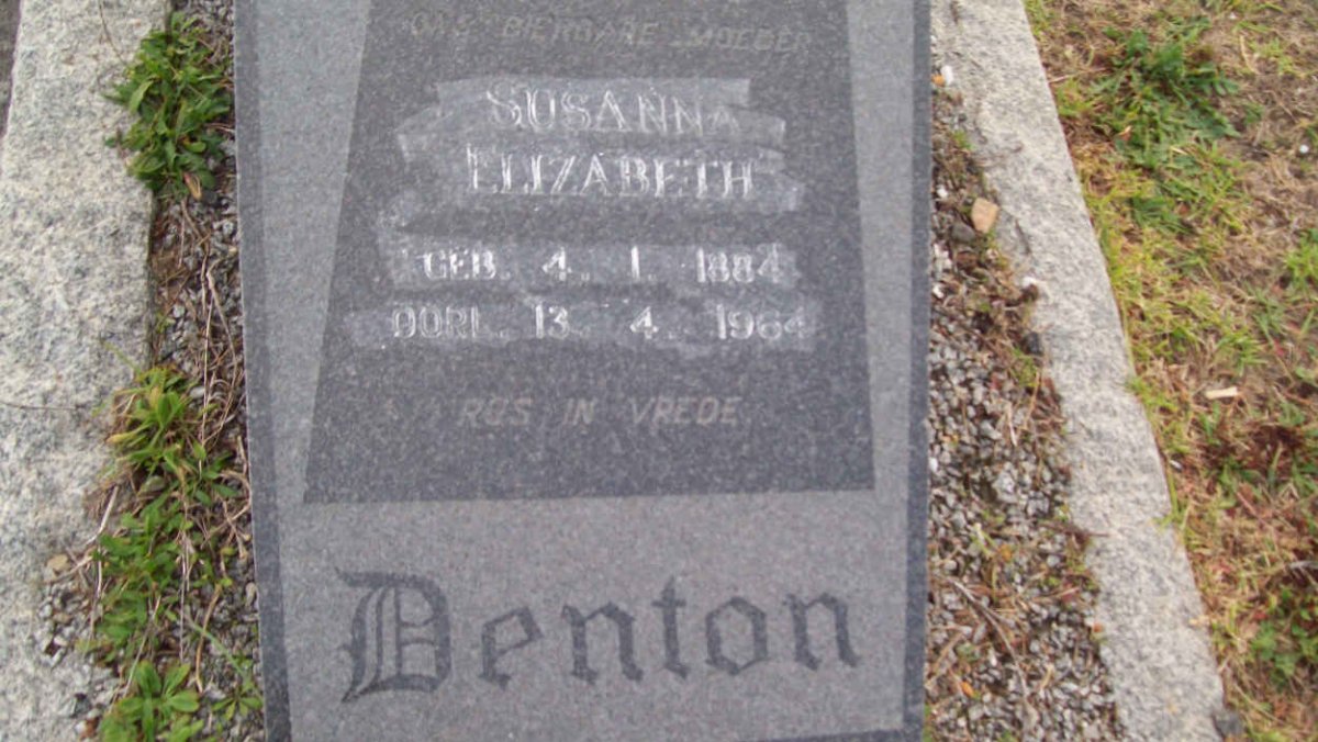 DENTON Susanna Elizabeth 1884-1964