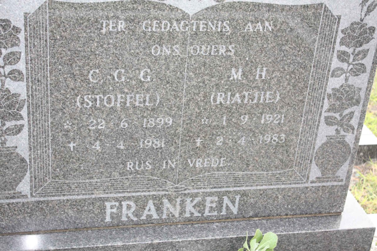 FRANKEN C.G.G. 1899-1981 &amp; M.H. 1921-1983