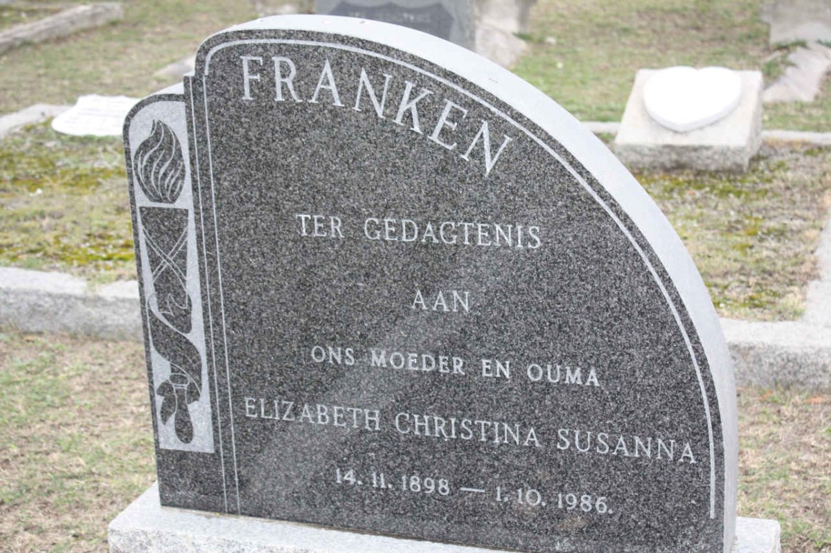 FRANKEN Elizabeth Christina Susanna 1898-1986