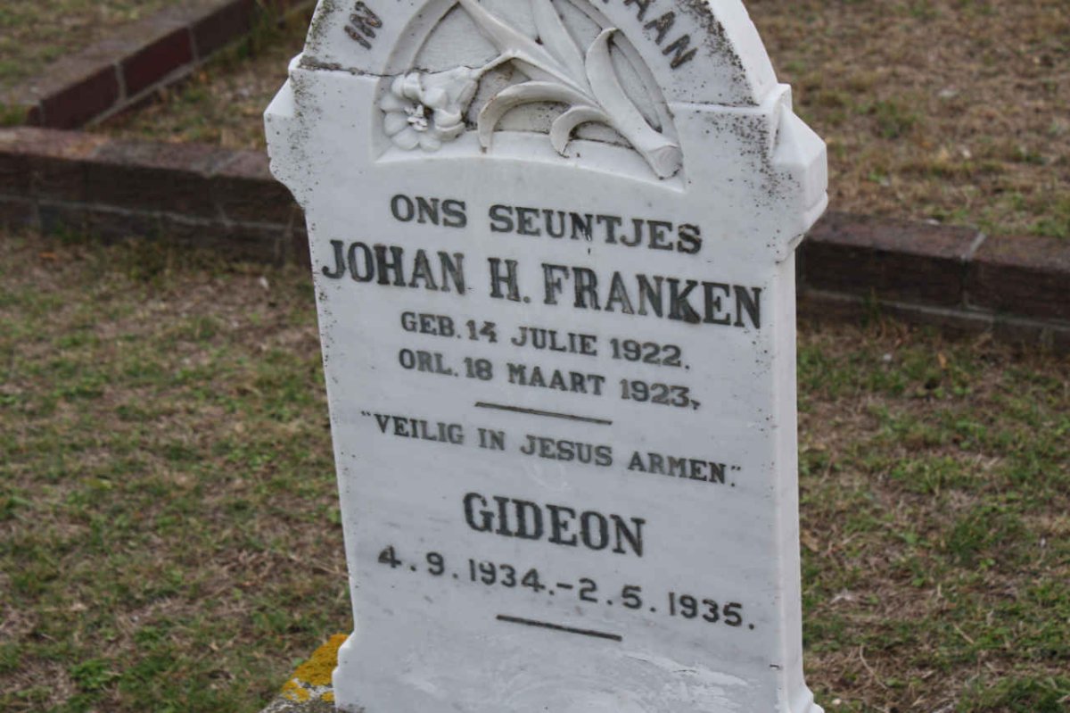 FRANKEN Johan M. 1922-1923 ::  FRANKEN Gideon 1934-1935