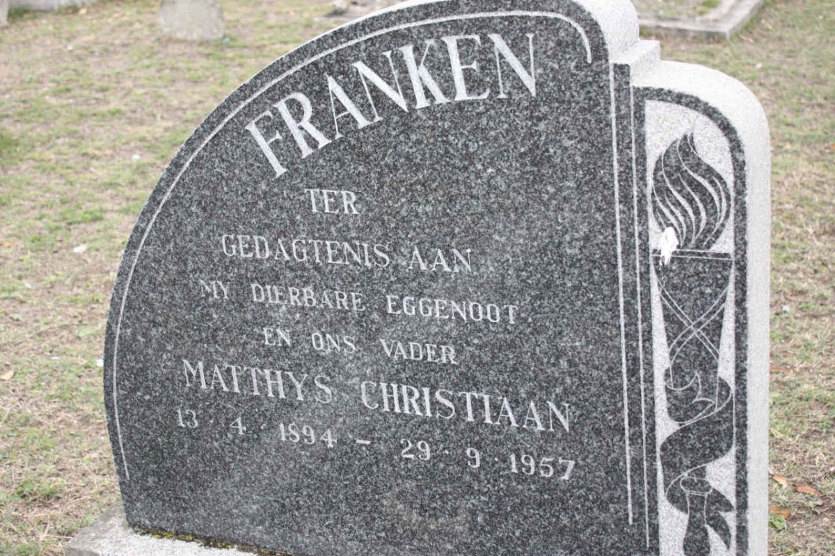 FRANKEN Matthys Christiaan  1894-1957