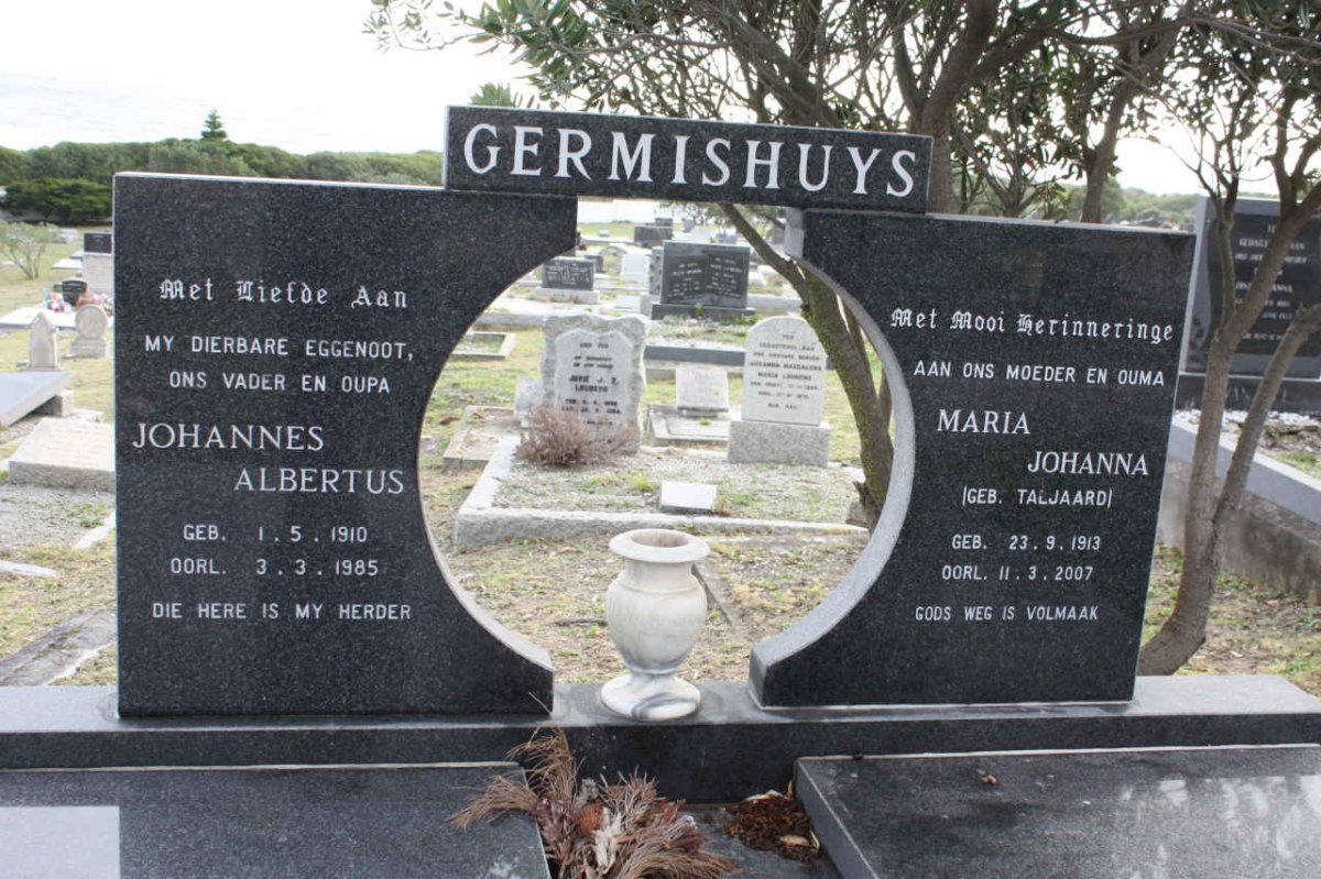 GERMISHUYS Johannes Albertus 1910-1985 &amp; Maria Johanna TALJAARD 1913-2007