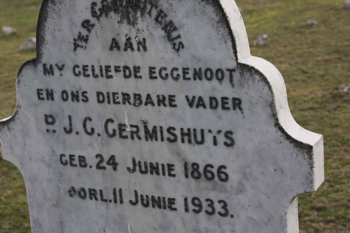 GERMISHUYS R.J.C. 1866-1933