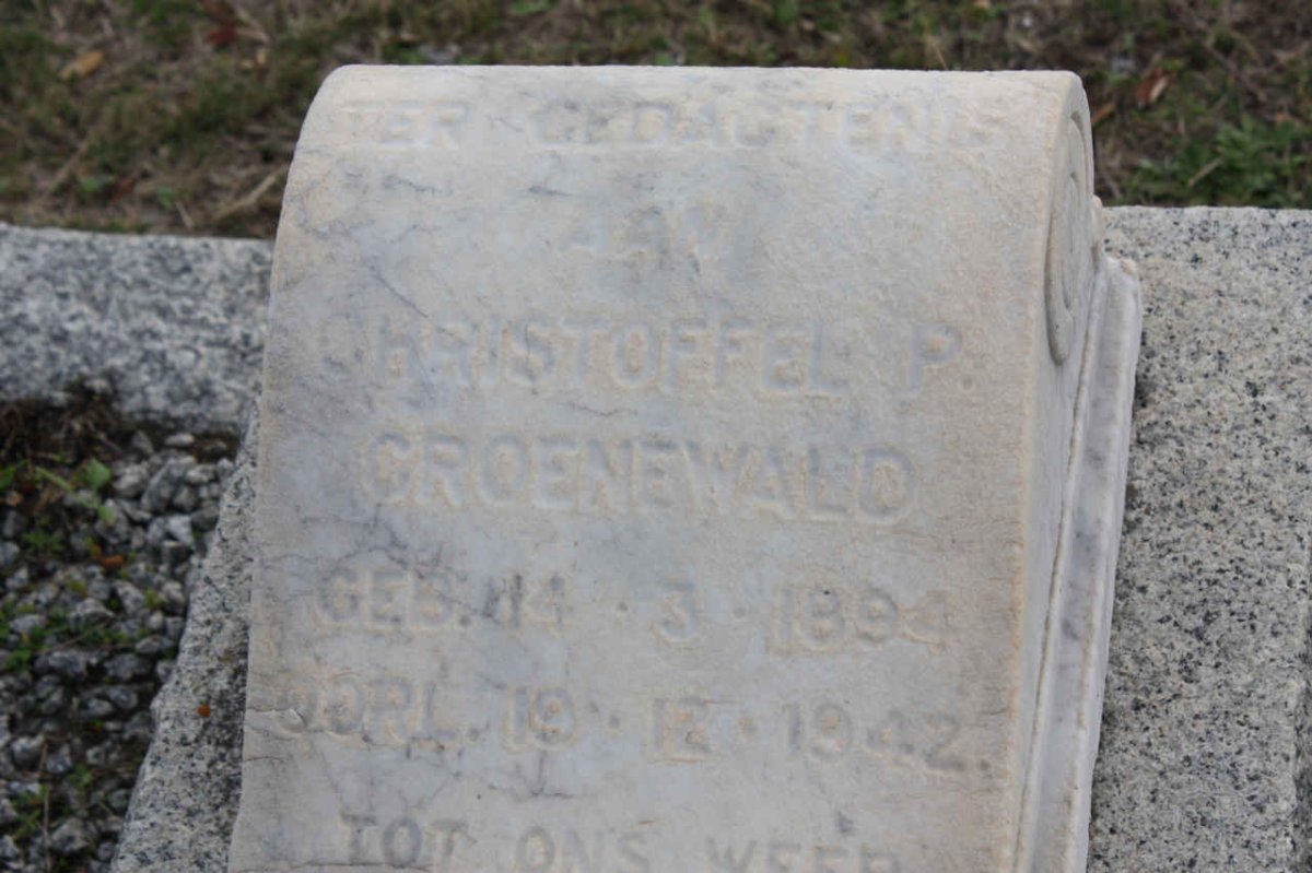 GROENEWALD Christoffel P. 1894-1942