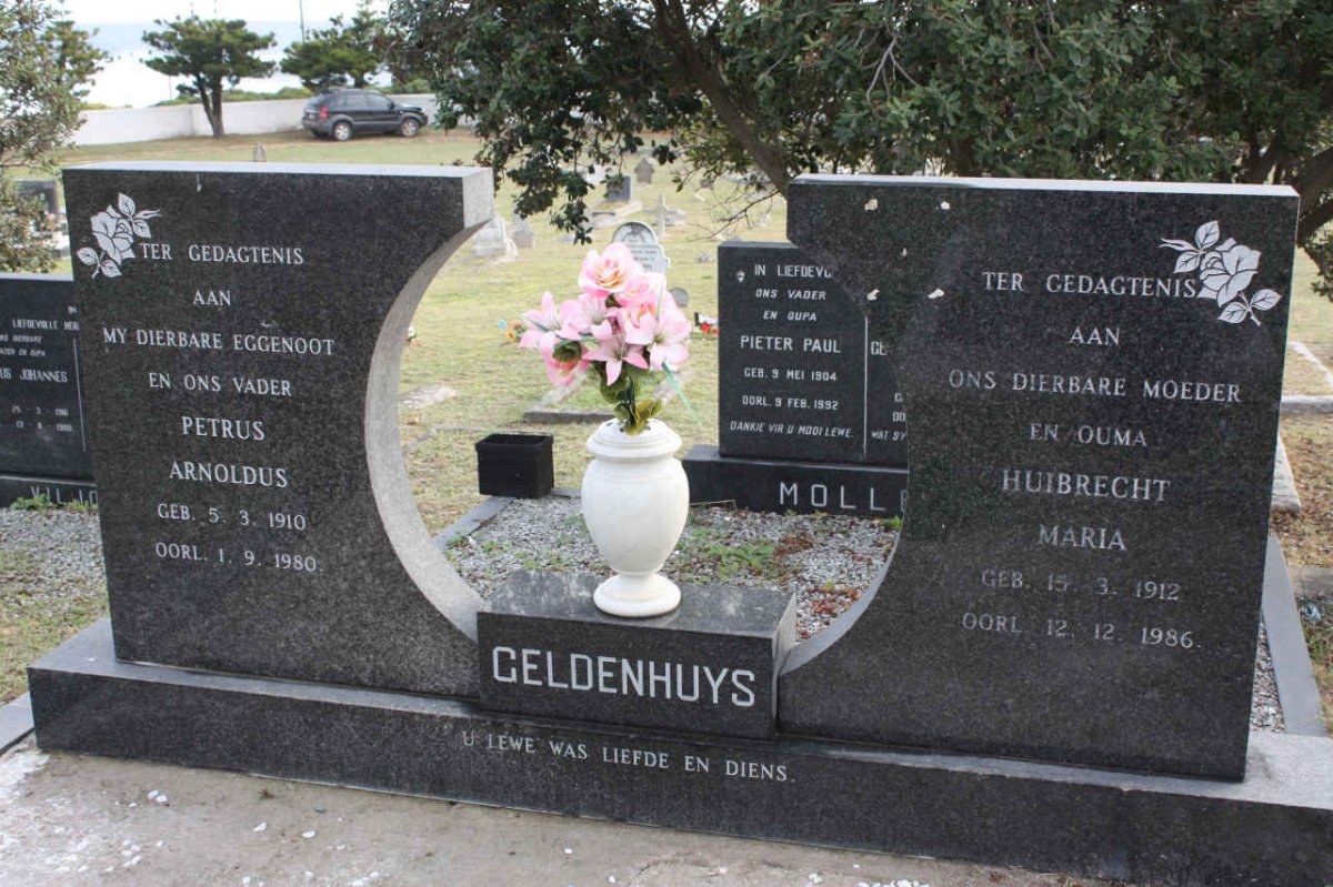 GELDENHUYS Petrus Arnoldus 1910-1980 &amp; Huibrecht Maria 1912-1986