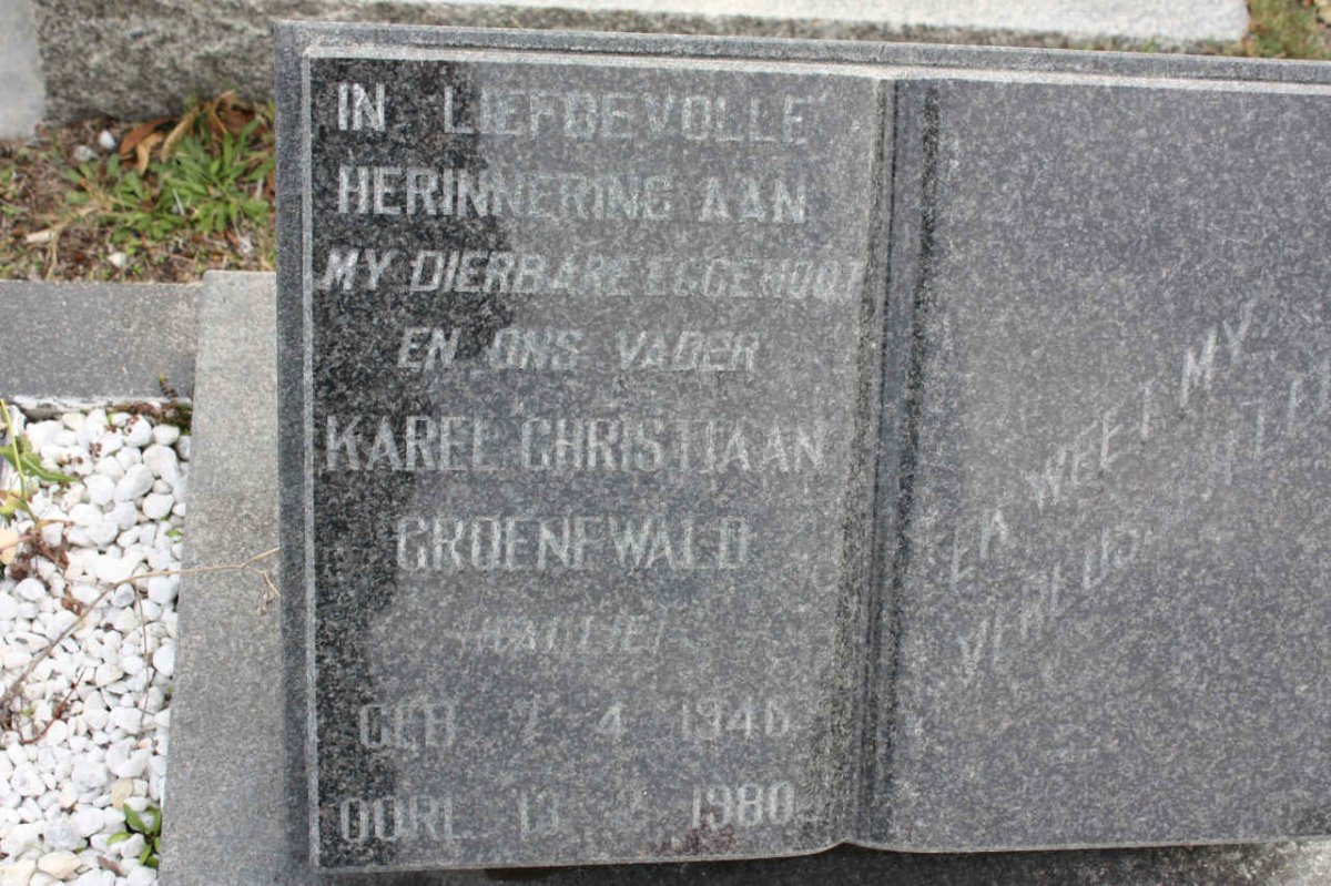 GROENEWALD Karel Christiaan 1946-1980