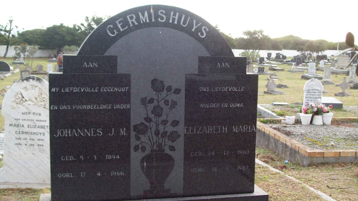 GERMISHUYS Johannes J.M. 1894-1966 &amp; Elizabeth Maria 1900-1967