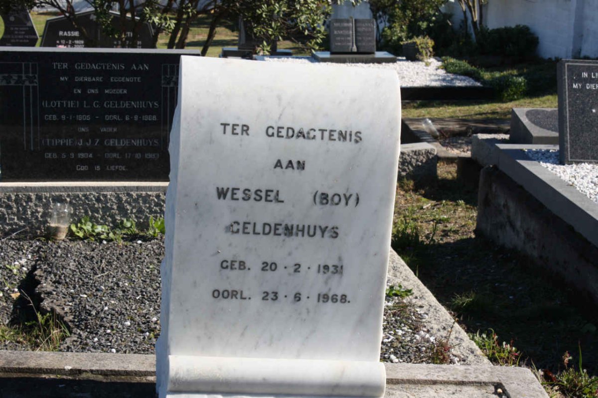 GELDENHUYS Wessel 1931-1968