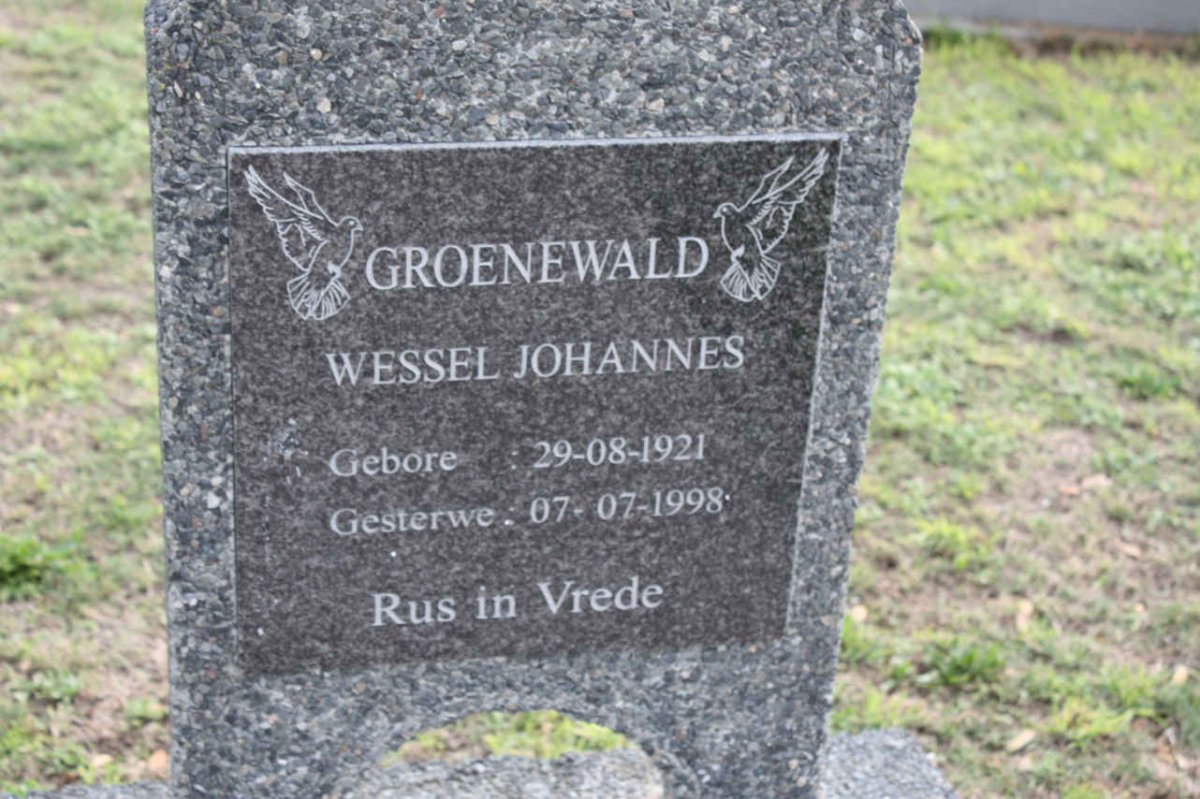 GROENEWALD Wessel Johannes 1921-1998