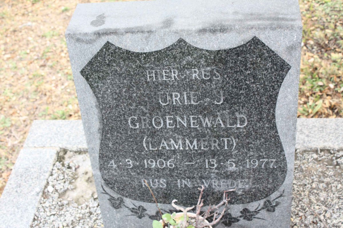 GROENEWALD Jurie J. 1906-1977