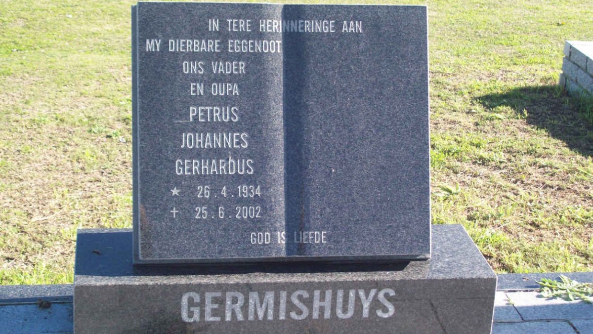 GERMISHUYS Petrus Johannes Gerhardus 1934-2002