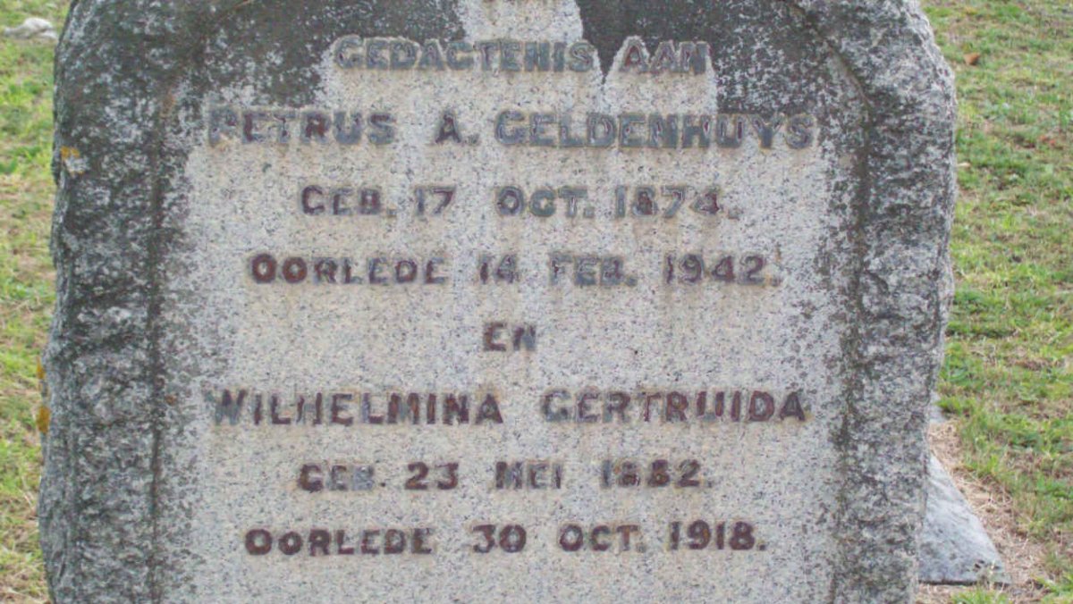 GELDENHUYS Petrus A. 1874-1942 &amp; Wilhelmina Gertruida 1882-1918