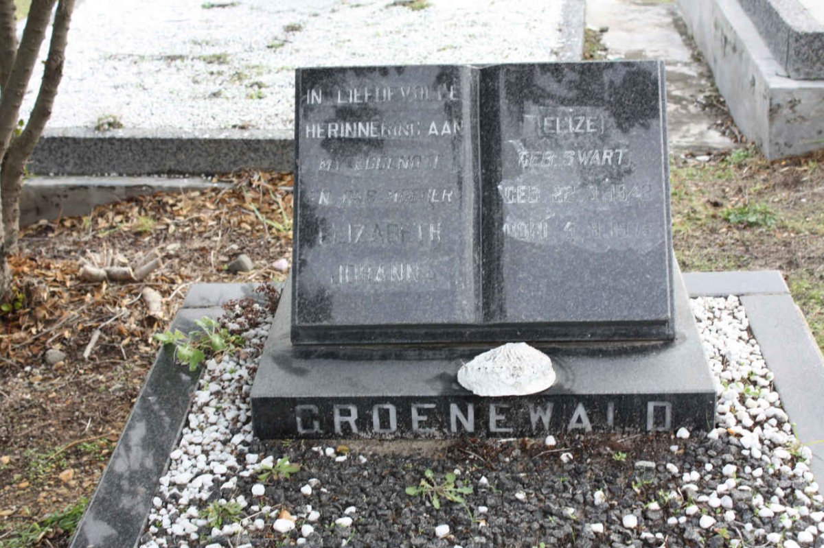 GROENEWALD Elizabeth Johanna nee SWART 1942-1975