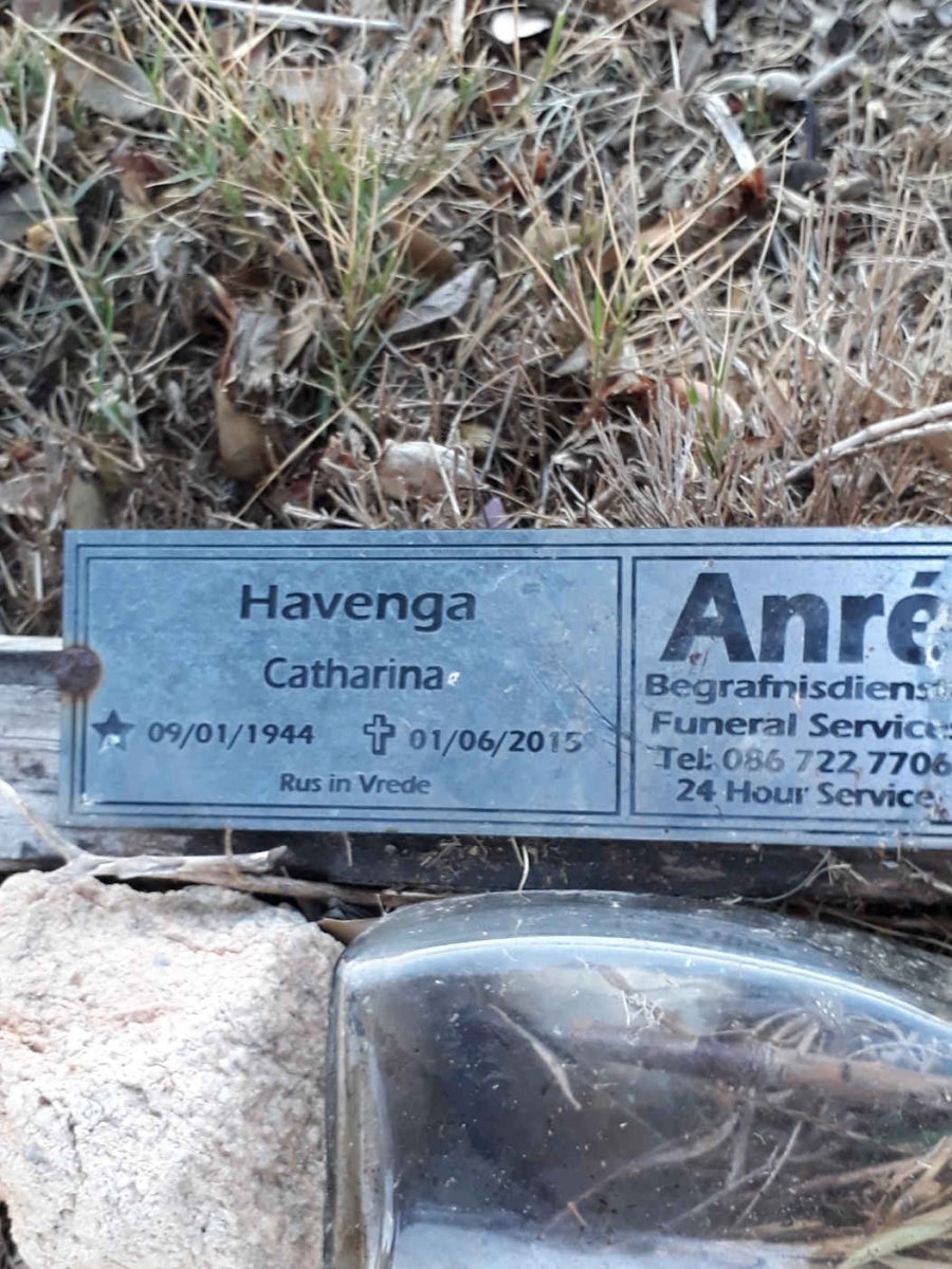 HAVENGA Catharina 1944-2015