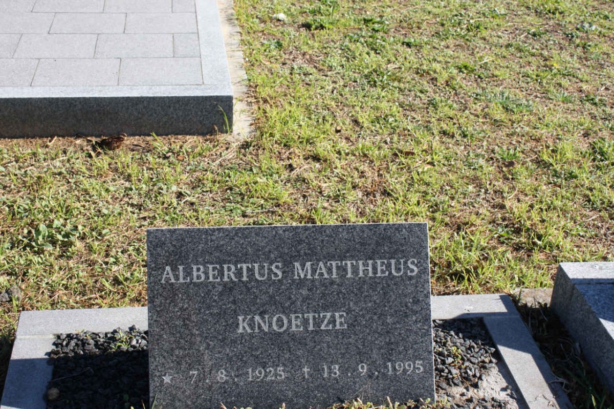 KNOETZE Albertus Mattheus 1925-1995