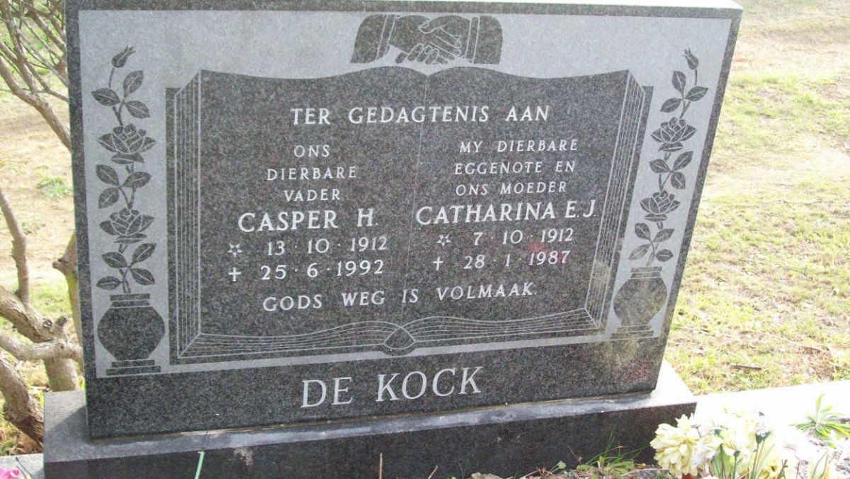 KOCK Casper H., de 1912-1992 &amp; Catharina E.J. 1912-1987