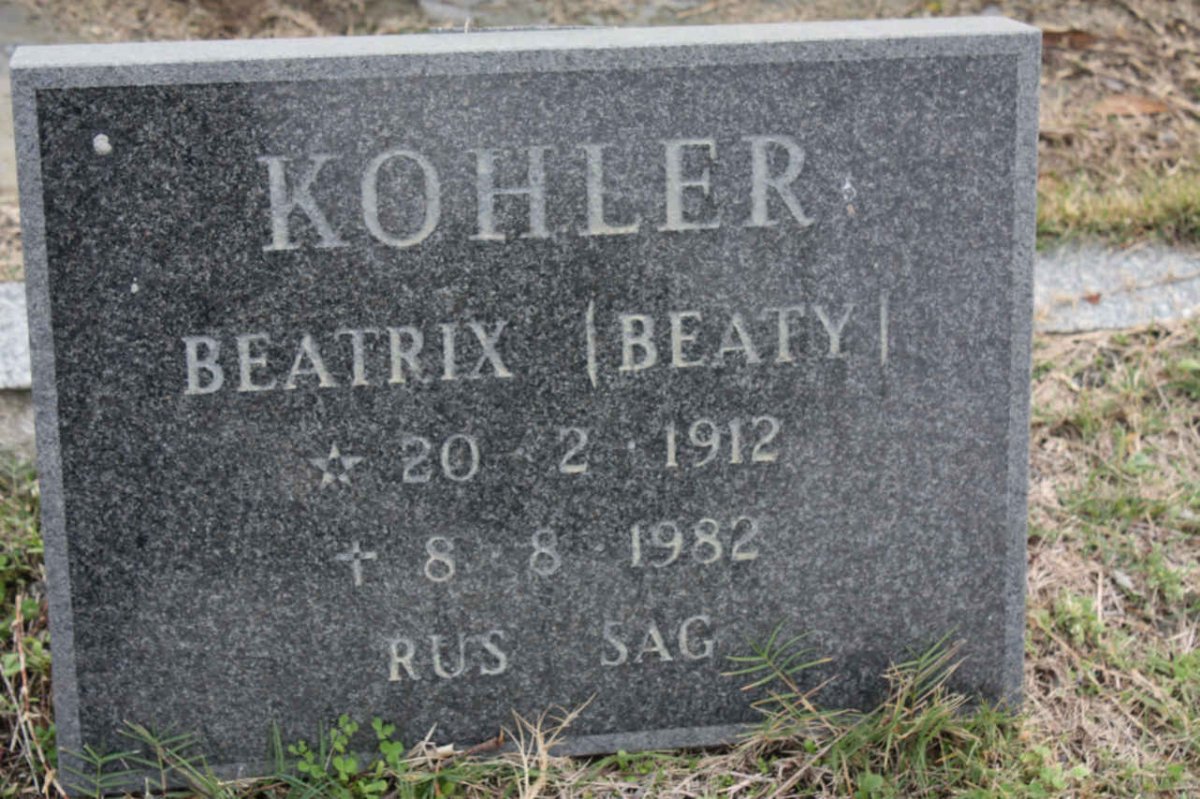 KOHLER Beatrix 1912-1982