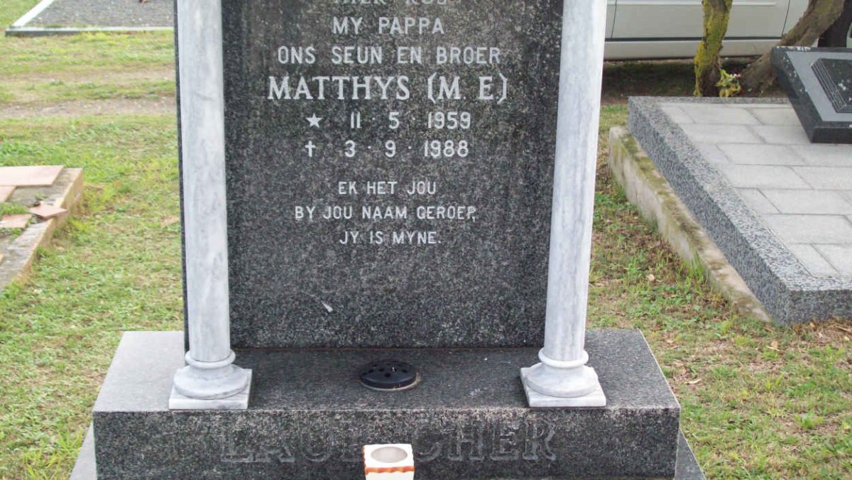 LAUBSCHER Matthys M.E. 1959-1988