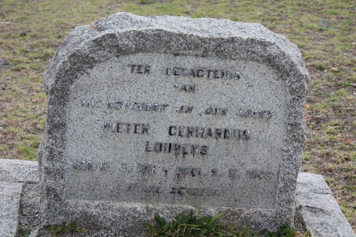 LOURENS Pieter Gerhardus 1911-1949