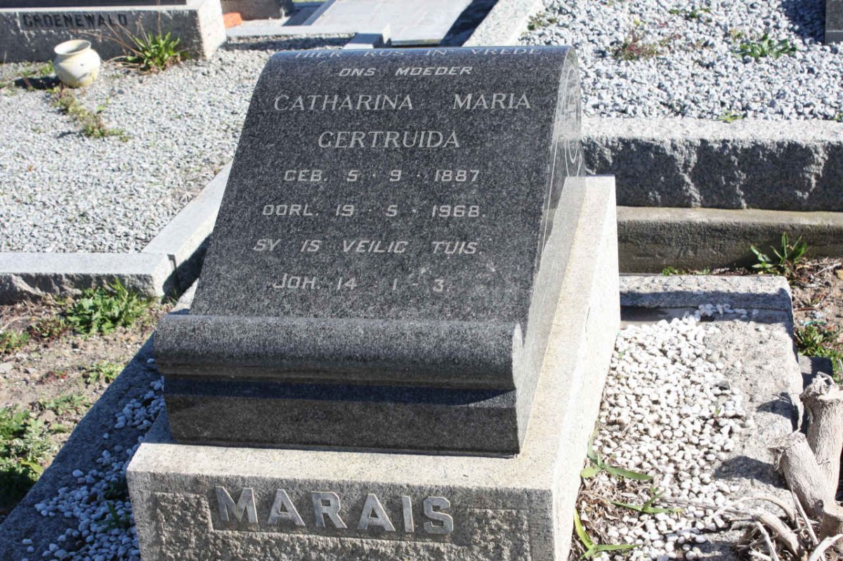 MARAIS Catharina Maria Gertruida 1887-1968