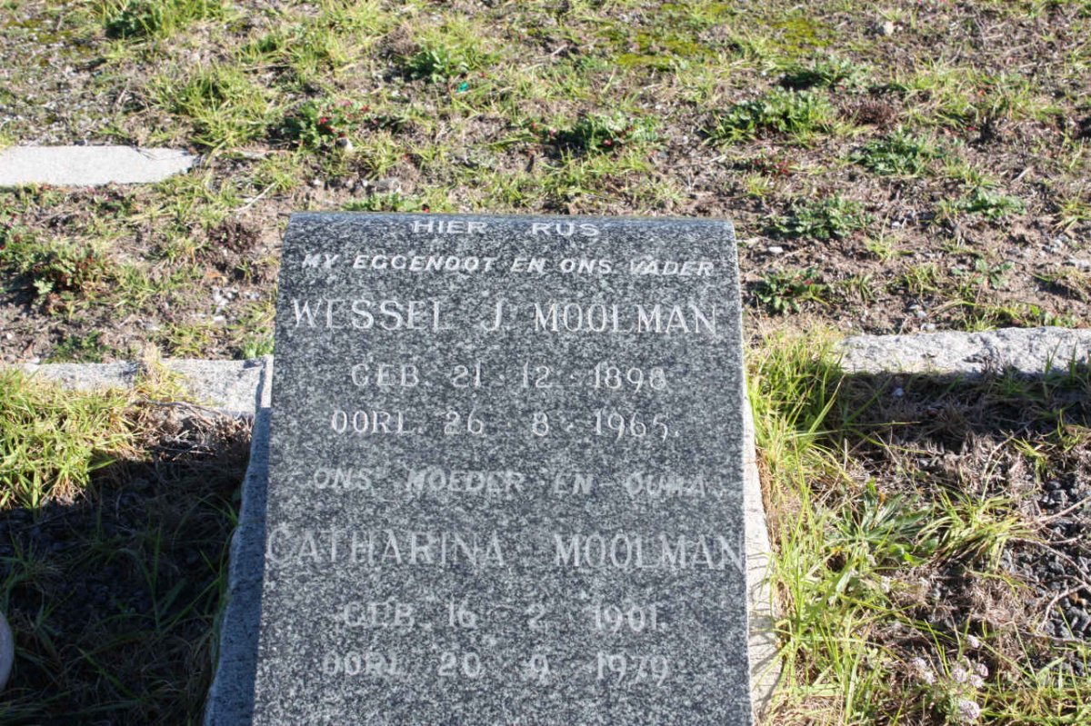 MOOLMAN Wessel J. 1898-1965 &amp; Catharina 1901-1979