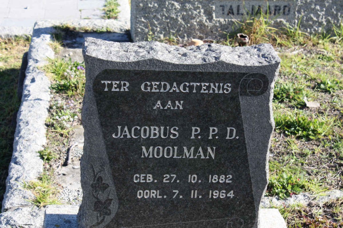 MOOLMAN Jacobus P.P.D. 1882-1964