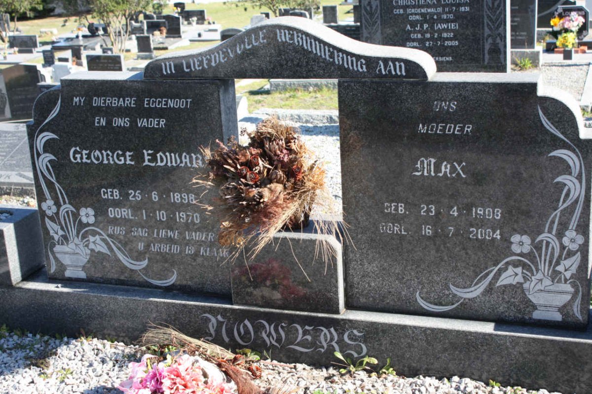 NOWERS George Edward 1898-1970 &amp; Max 1908-2004