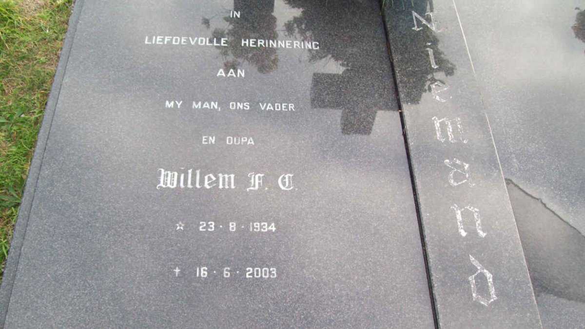 NIEMAND Willem F.C. 1934-2003