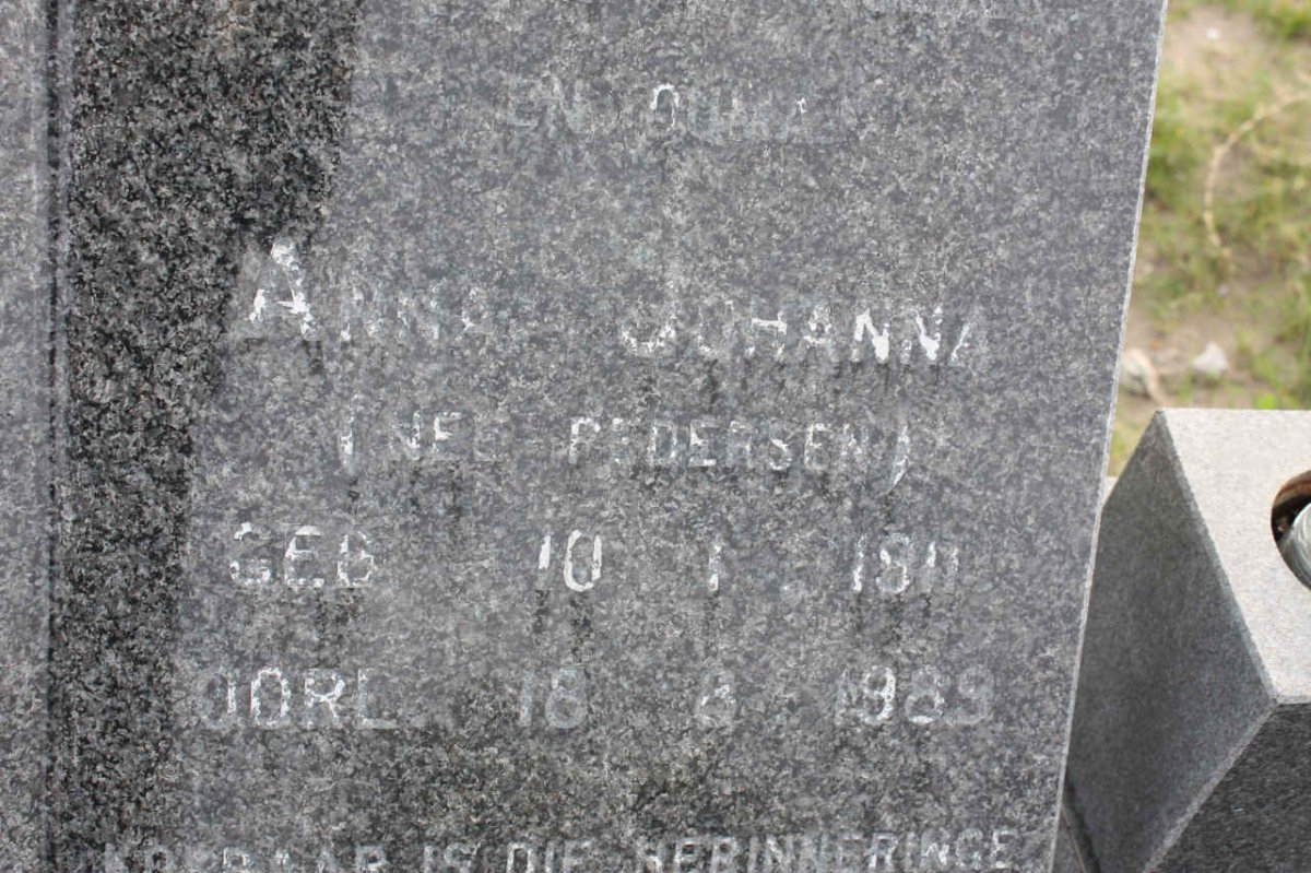 NOWERS Anna Johanna nee PEDERSEN 1911-1989