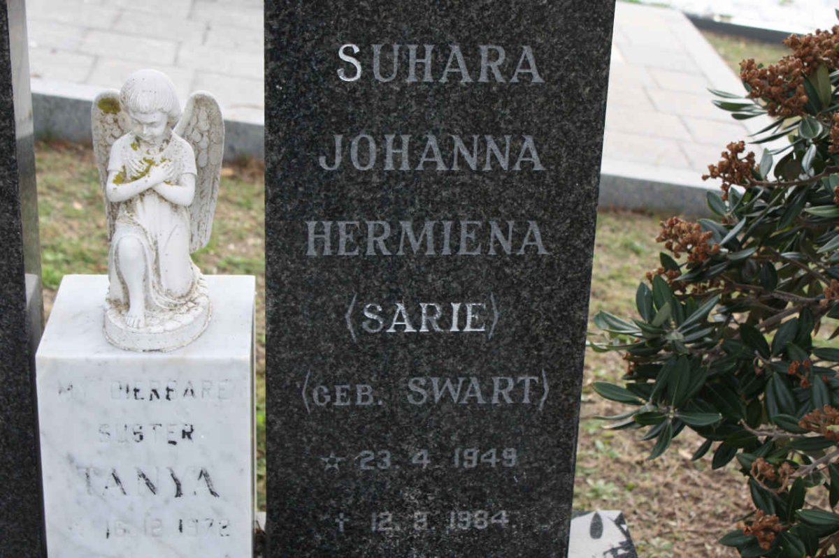 NOWERS Suhara Johanna Hermiena  nee SWART 1949-1984 :: ?? Tanya 1972