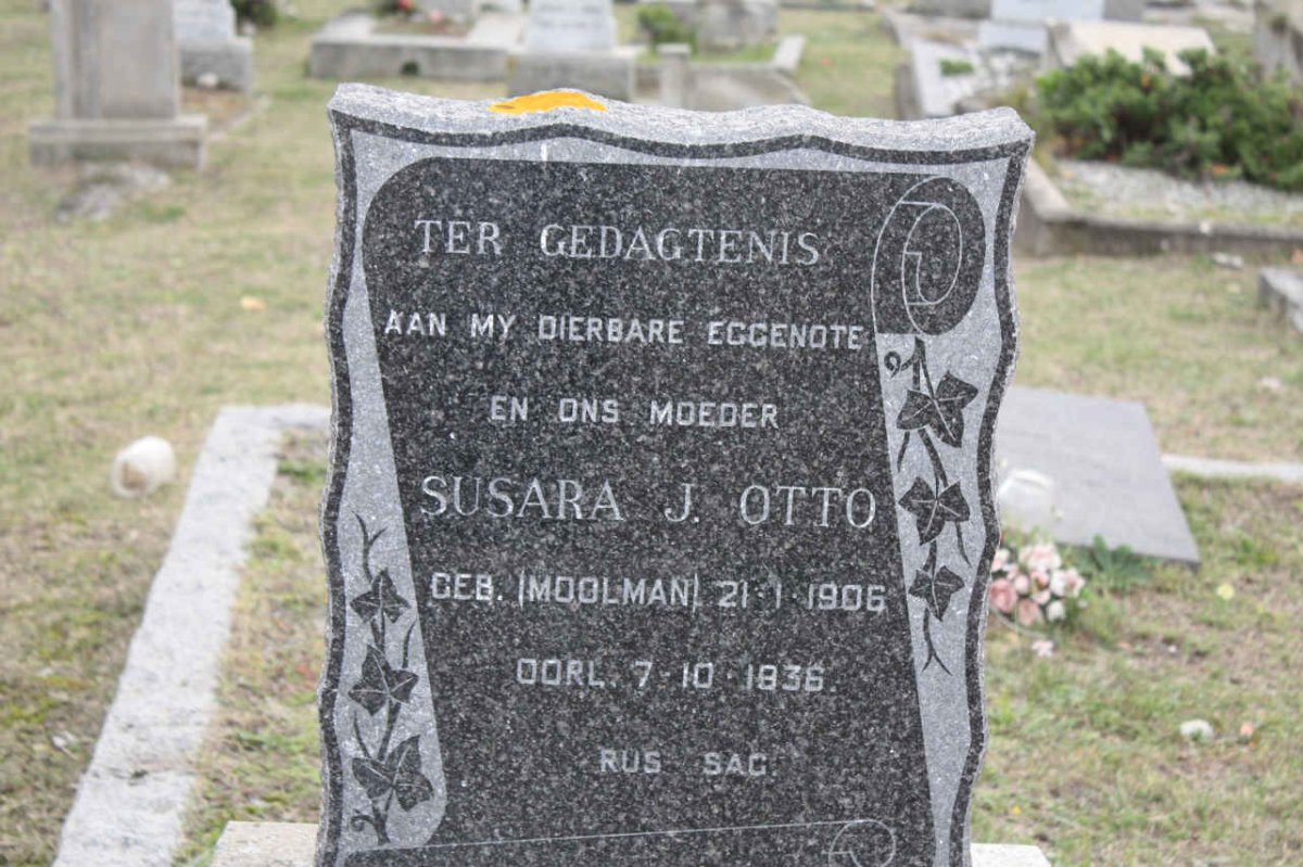 OTTO Susara J. nee MOOLMAN 1906-1936
