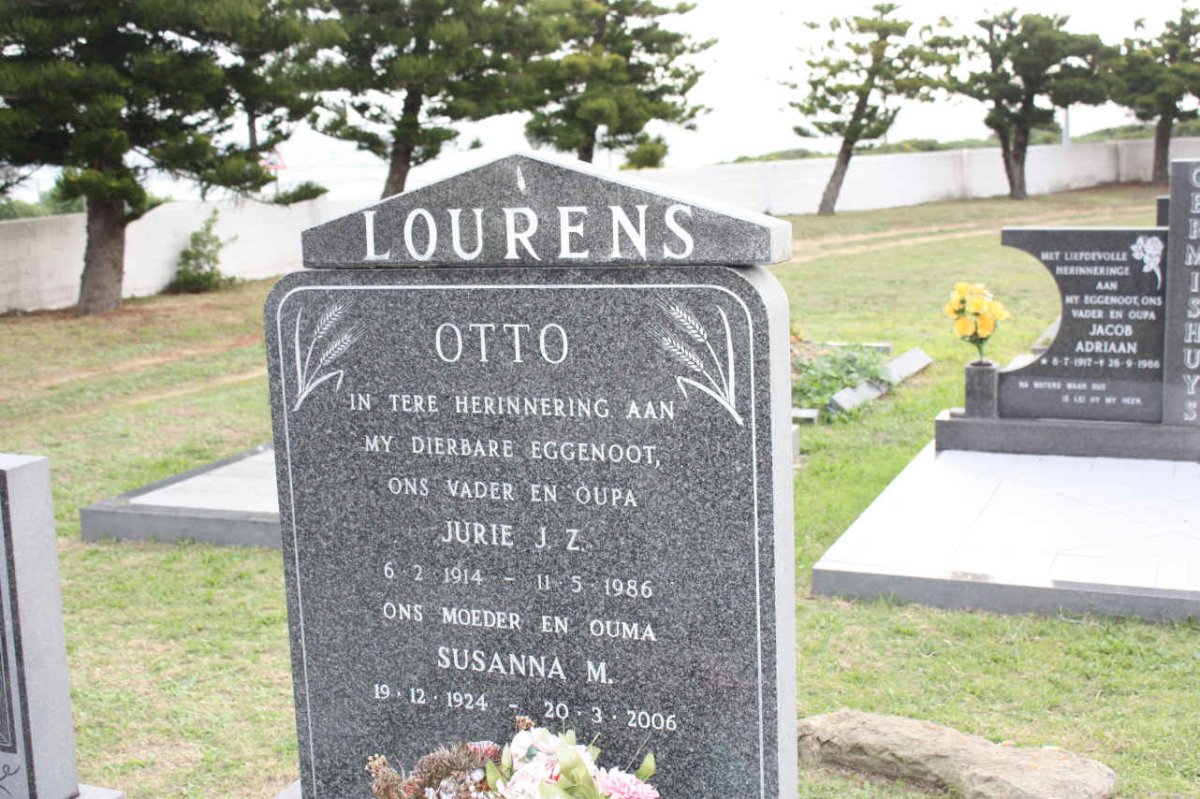 OTTO Jurie J.Z.1914-1986 &amp; Susanna M. 1924-2006