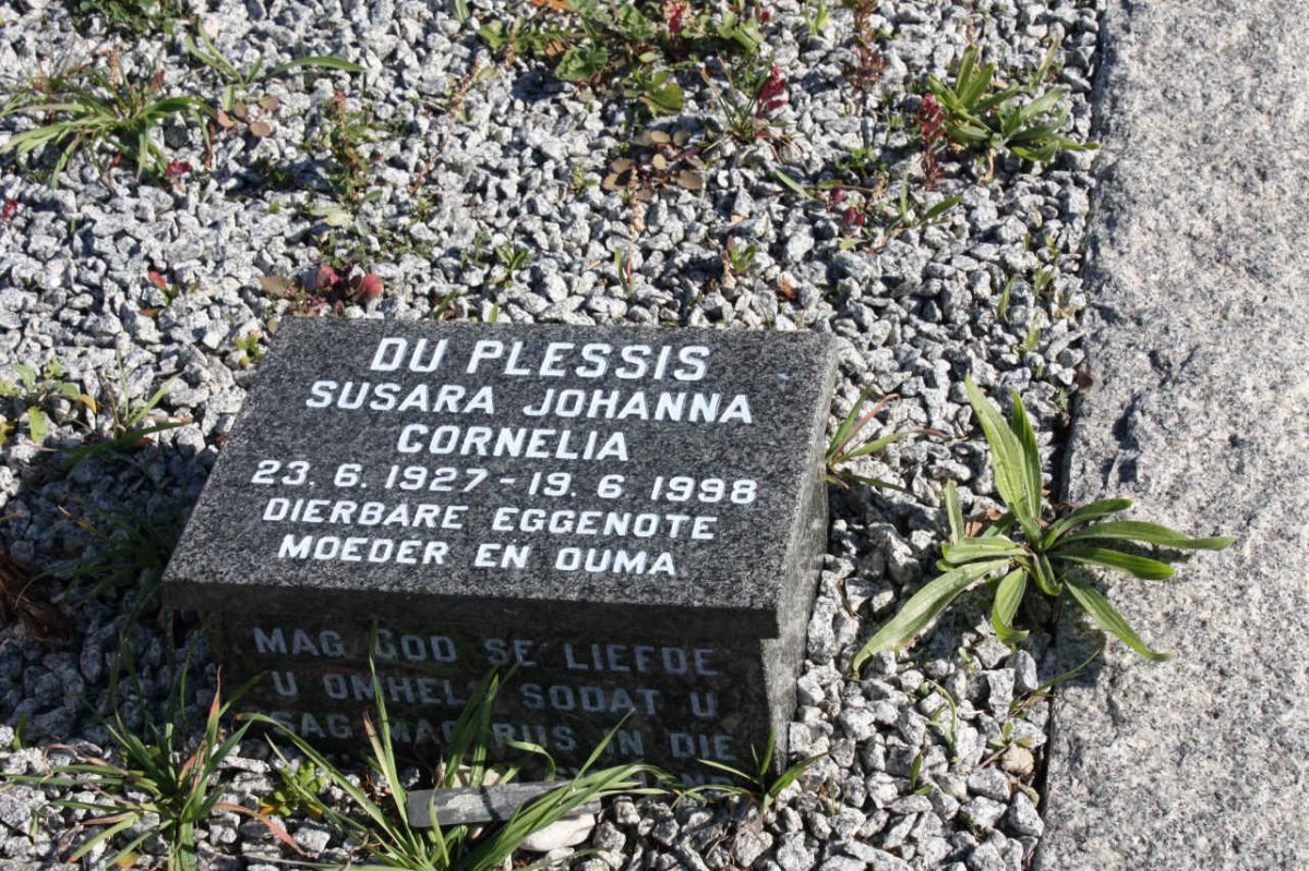 PLESSIS Susara Johanna Cornelia, du 1927-1998